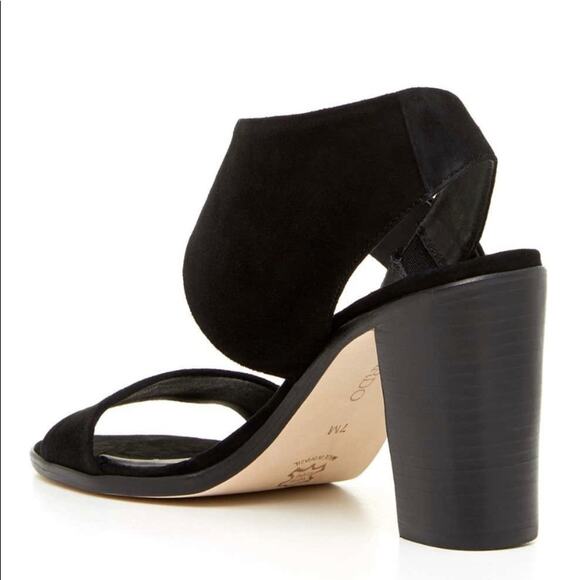 NEW IN BOX BERNARDO BLACK SUEDE HIGH HEEL SANDALS 8 - Picture 4 of 11